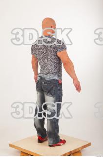 Whole body modeling reference blue jeans gray tshirt 0006